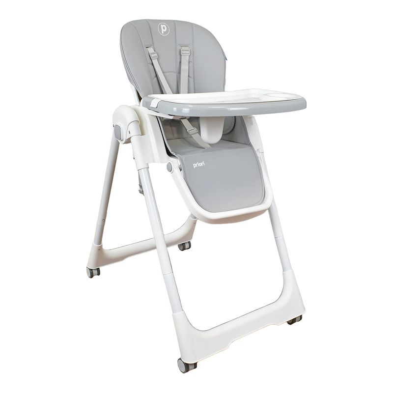 PRIORI - Silla De comer Para Bebé Multiposiciones Galaxy Gris Claro