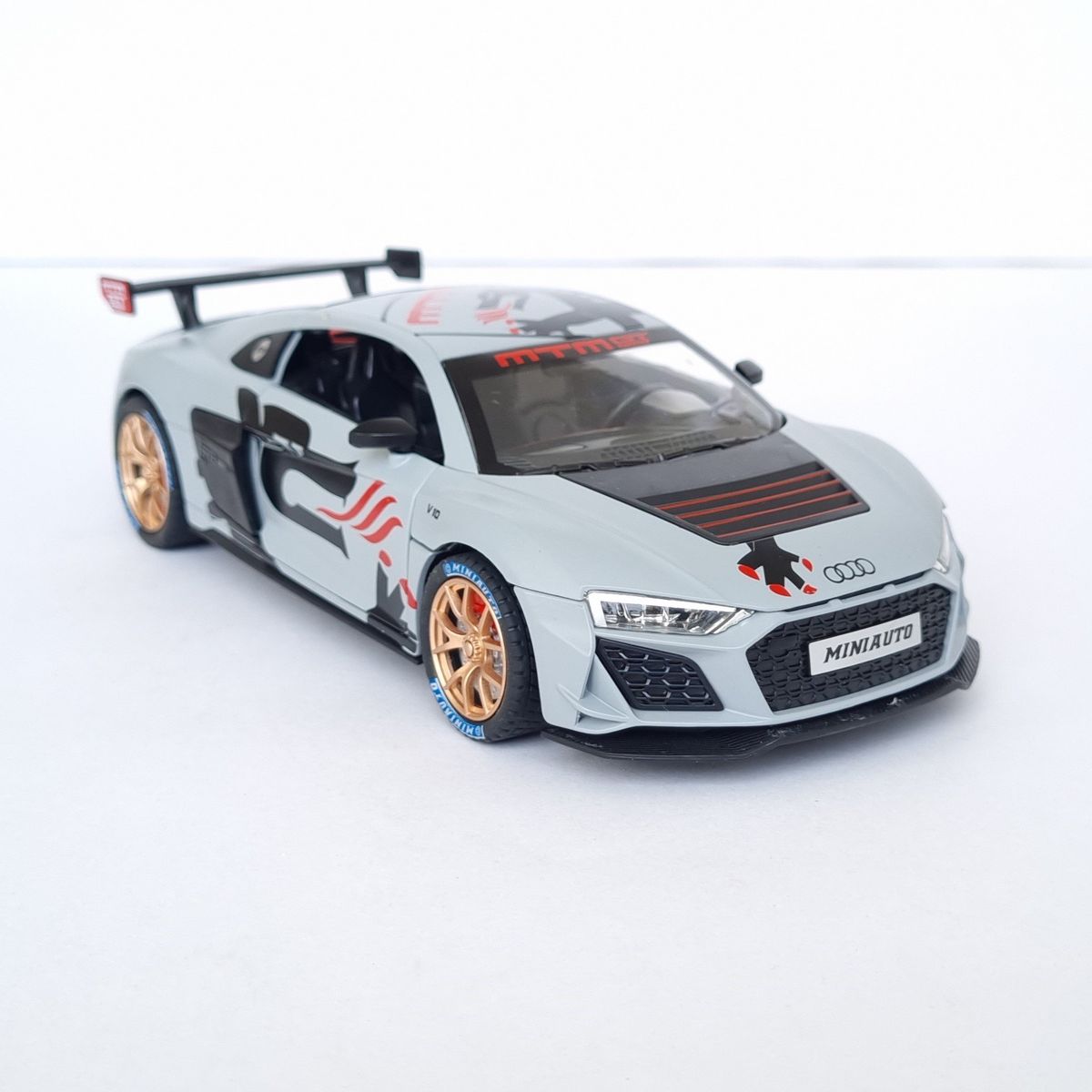 GENERICO - Audi R8 Auto Escala 124 Colección Diecast Sonido Y Luces