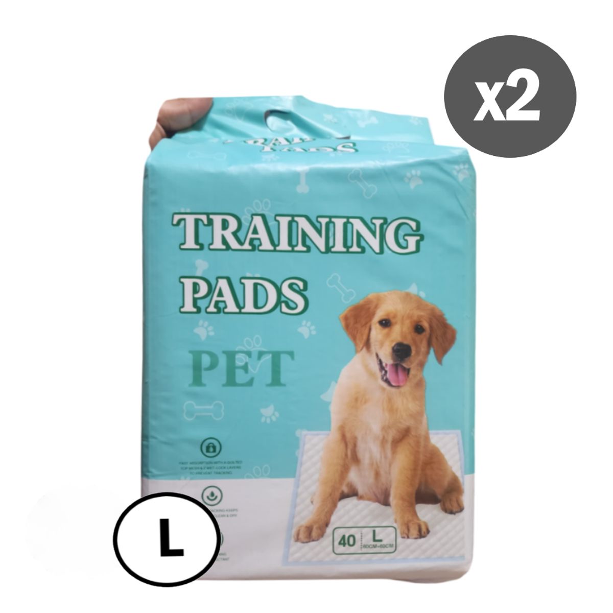 GENERICO - 2 Pañales Para mascota Alfombrilla Absorbente 60x60