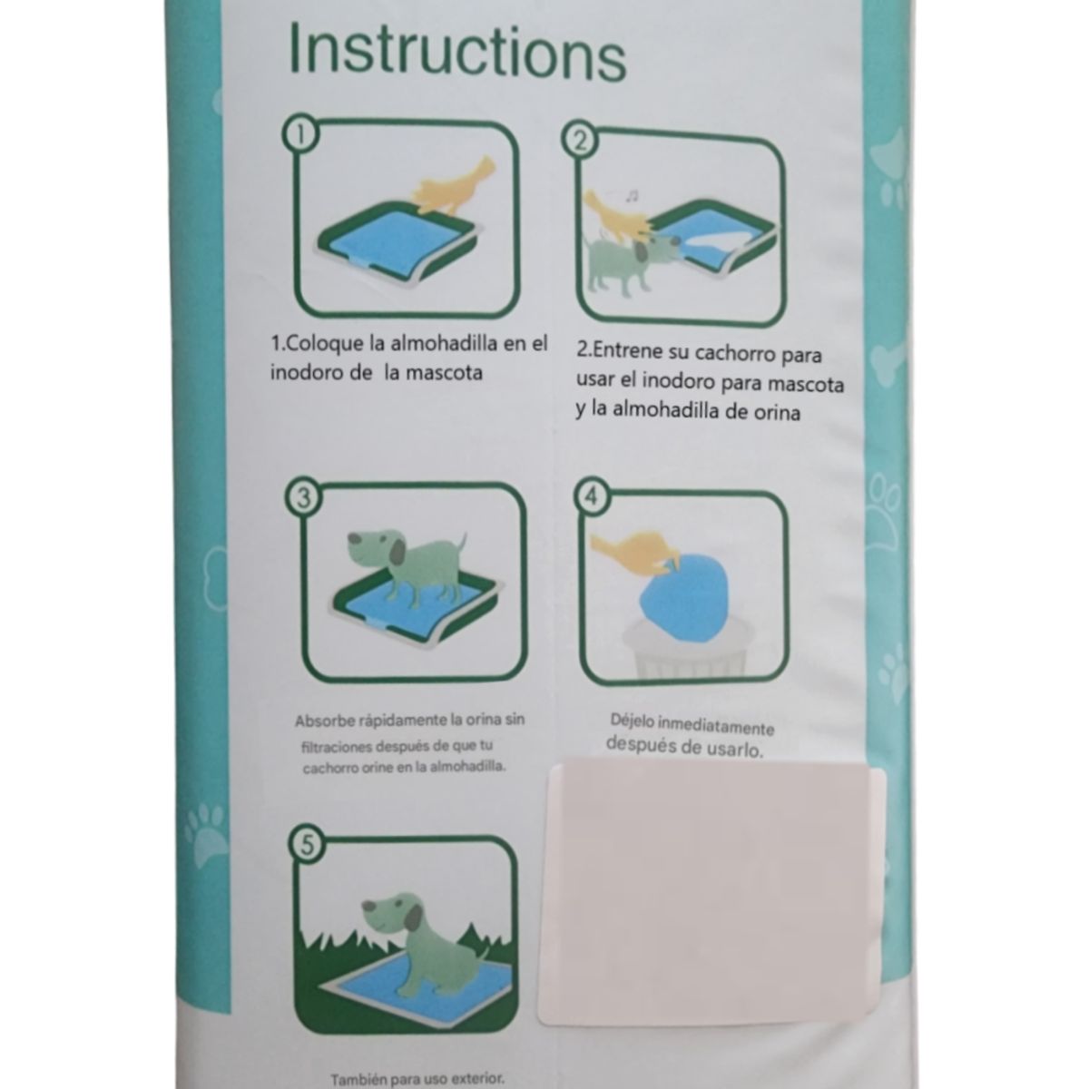 GENERICO - 2 Pañales Para mascota Alfombrilla Absorbente 60x60