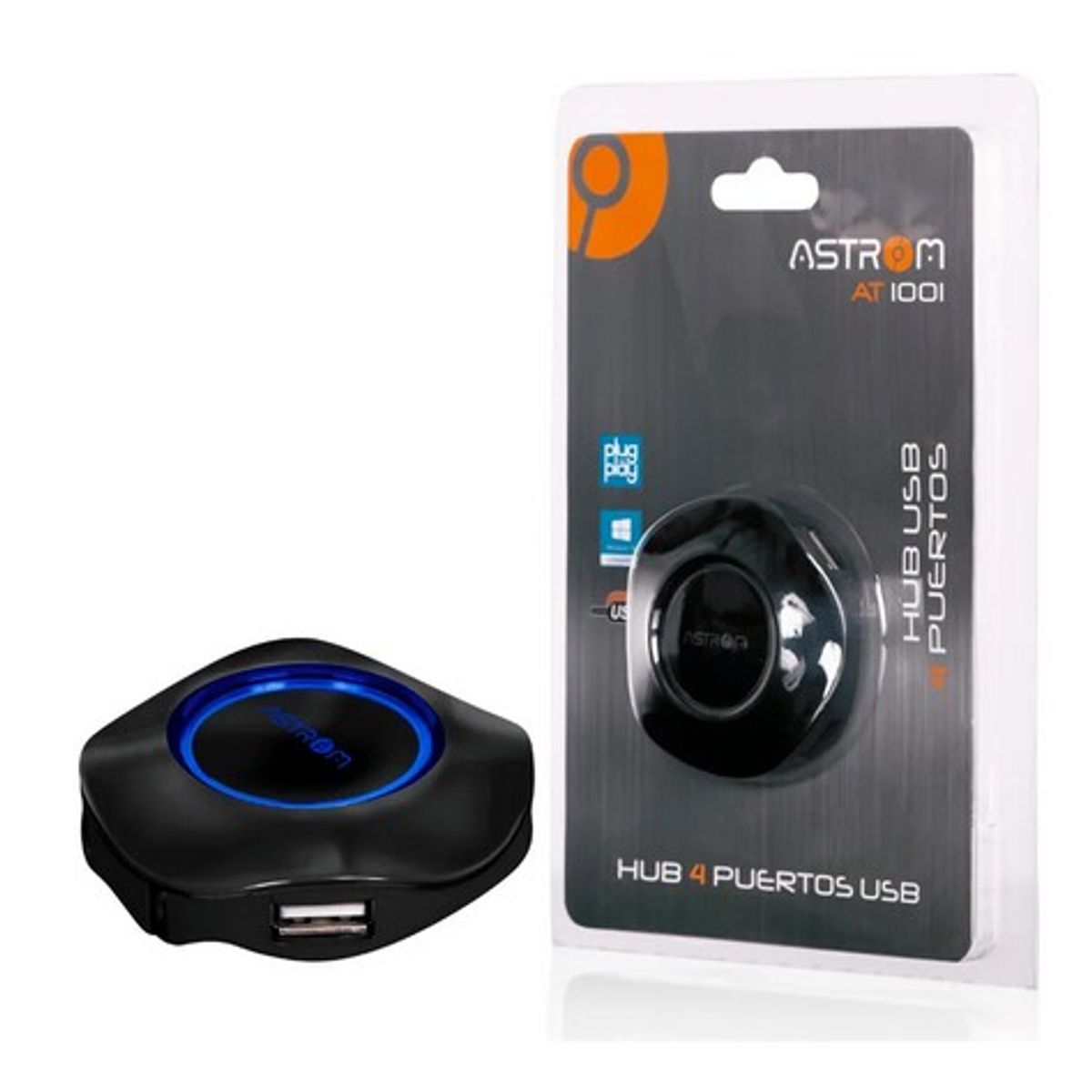 ASTROM - Hub 4 Puertos USB 2.0 AT-1001 - ASTROM