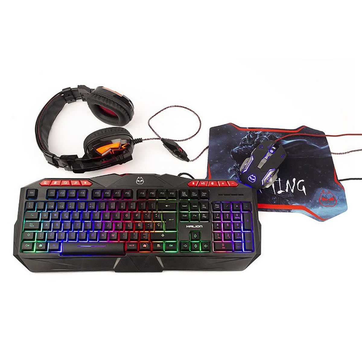 HALION - Combo Gamer 4 en 1 Poseidon HA-850C HALION