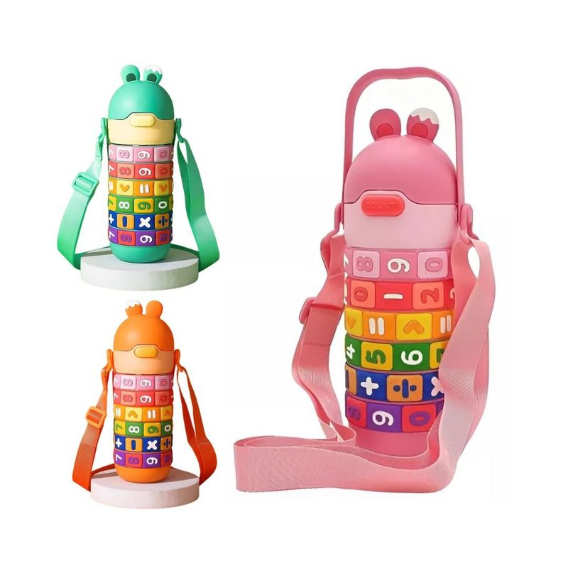 GENERICO - Botella Térmica Infantil Aprendizaje Matemático 123 - Niña