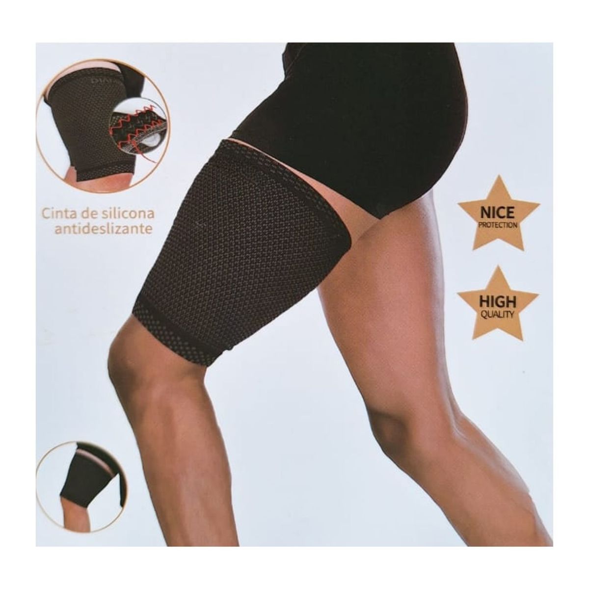 GENERICO - Muslera de Compresión con Fibra cobre Unisex - Talla L