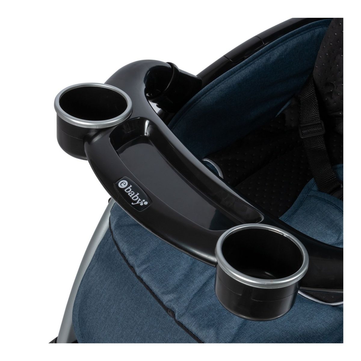 EBABY - Coche Cuna Extra Acolchado Yodie Negro