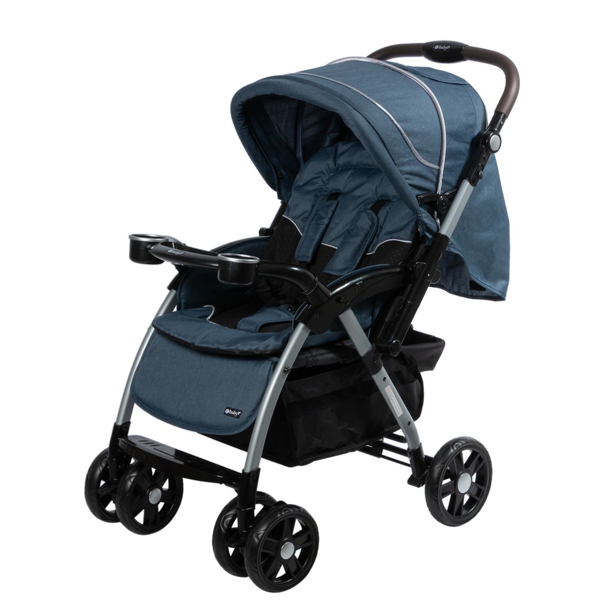 EBABY - Coche Cuna Extra Acolchado Yodie Azul