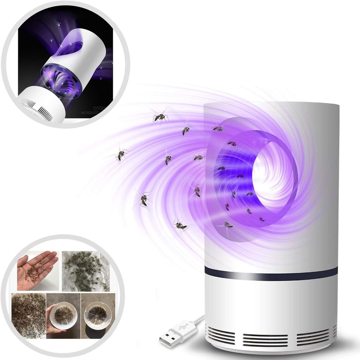 GENERICO - LÁMPARA MATA ZANCUDOS MOSQUITOS INSECTOS SIN QUÍMICOS