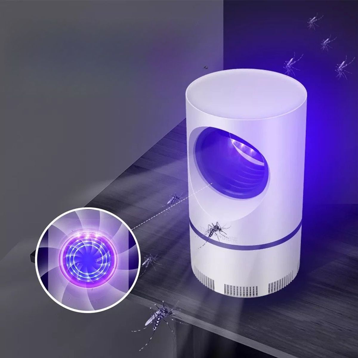 GENERICO - LÁMPARA GRANDE MATA ZANCUDOS MOSQUITOS INSECTOS SIN QUÍMICOS
