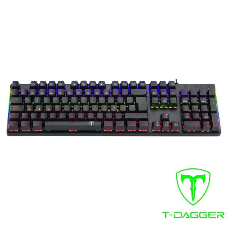 T-DAGGER - T-TGK310-RD-SP NAXOS wired keyboard Rainbowred switch Spanish LA