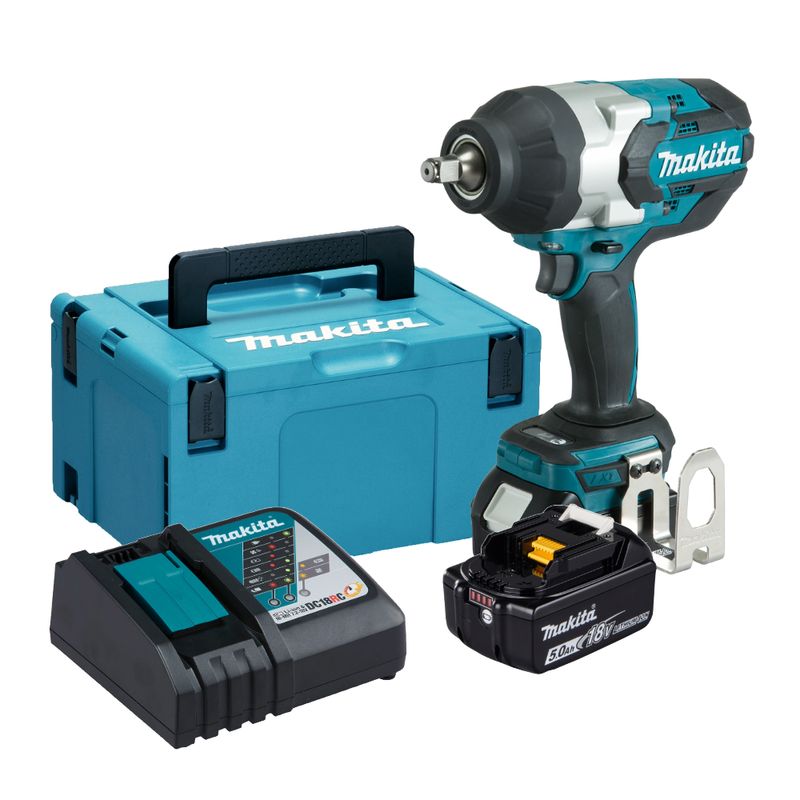 MAKITA - Llave de impacto 1/2" 18v 1000Nm 3 Vel. +2 bat x 5.0Ah y cargador