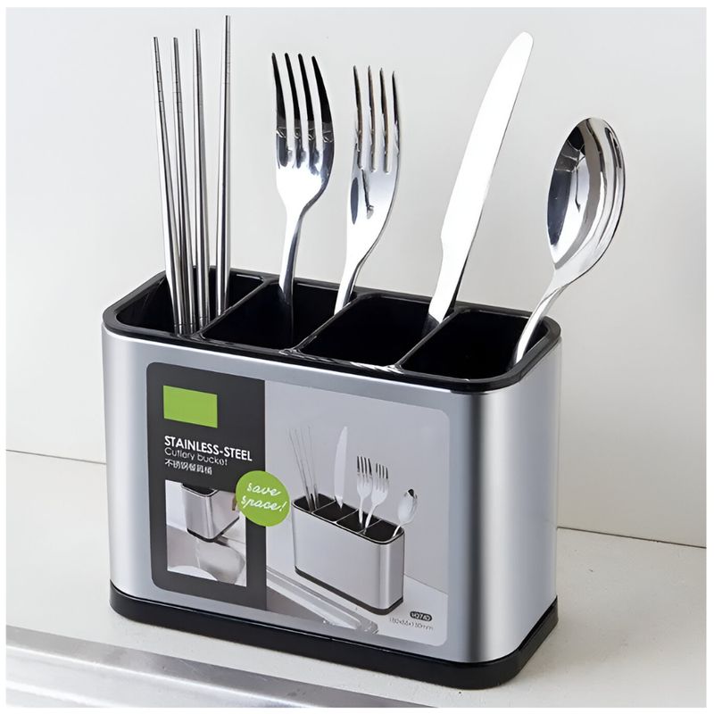 MINARI - Organizador Escurridor Metalico Para Cubiertos Menaje Cocina R15
