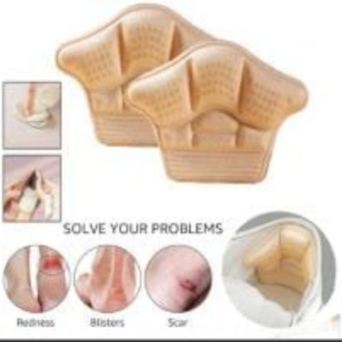 GENERICO - Protector de talon para niños color beige