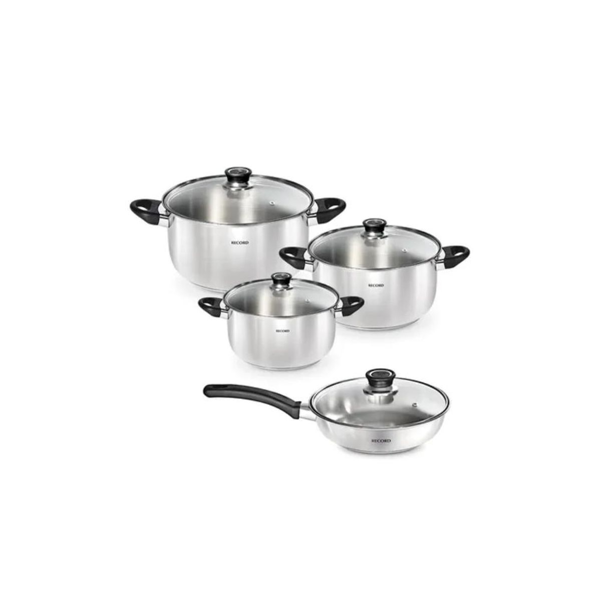 RECORD - Juego de Ollas Record Inoxset Deluxe 0880010133 8 piezas