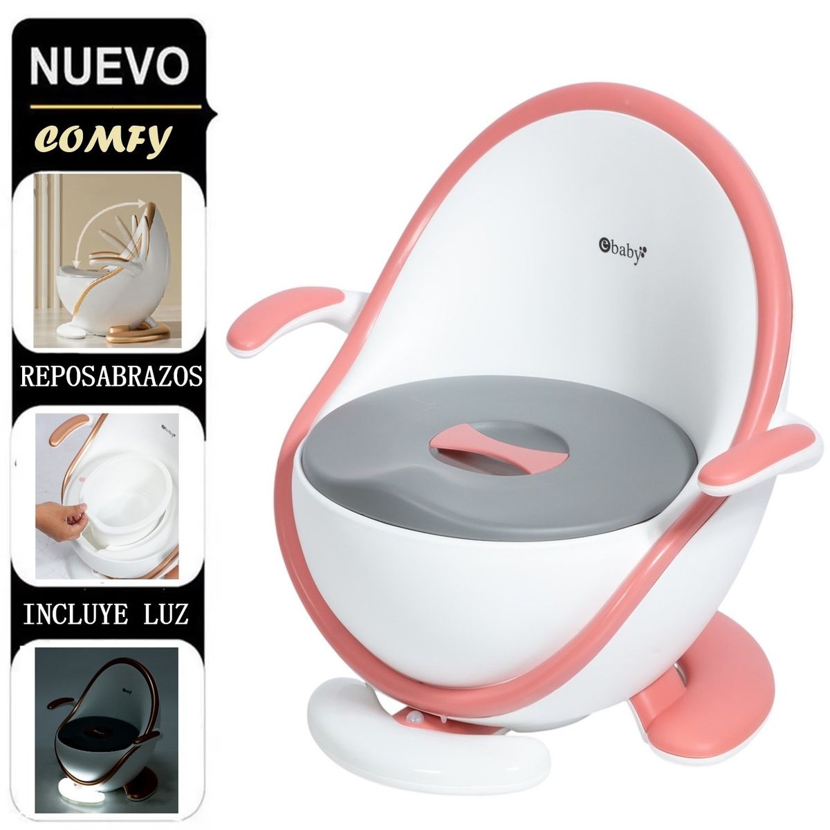 EBABY - Bacín entrenador con luz «COMFY» RJ