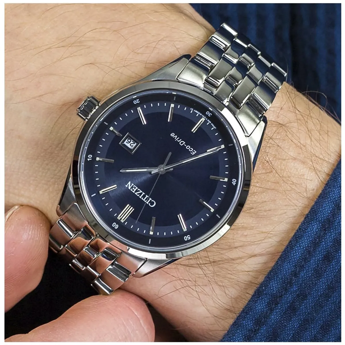 Citizen - Citizen Reloj Elegante Eco-Drive Acero Inox BM7251-53