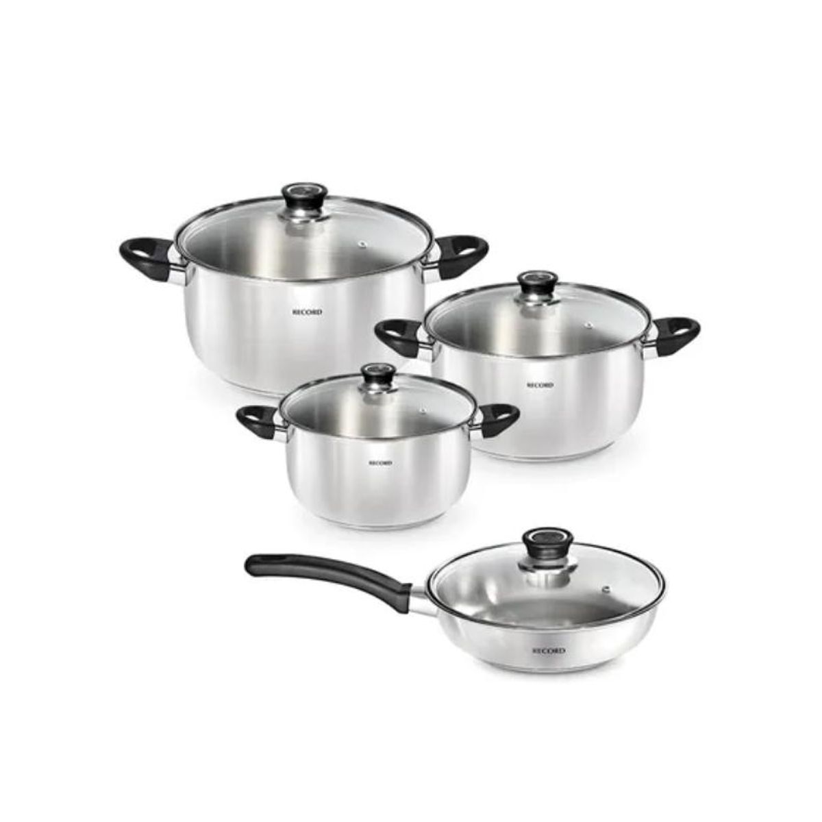 RECORD - Juego de Ollas Record Inoxset Deluxe 0880010133 8 piezas