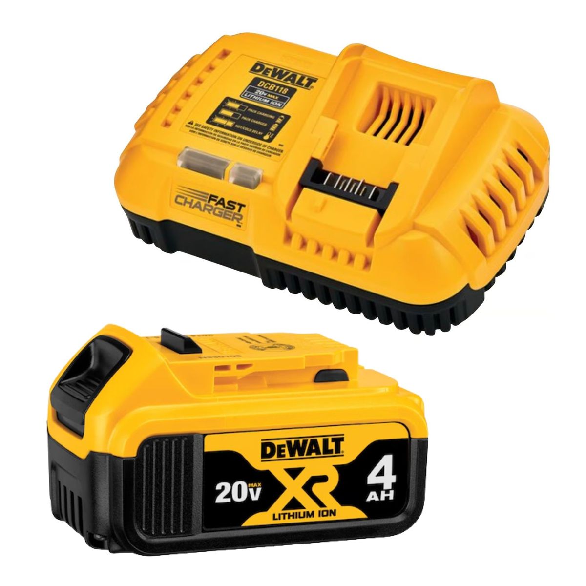 DEWALT - BATERIA 20V 4A Cargador Rápido 20V FLEXVOLT CARGA RAPIDA 8A Dewalt