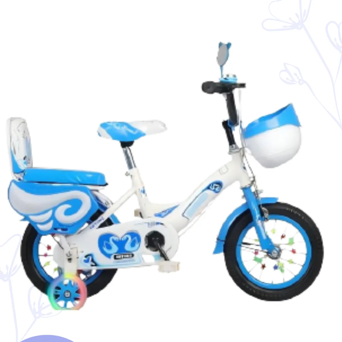 BABY - Bicicleta infaltil aro 12 para niña celeste  chenk
