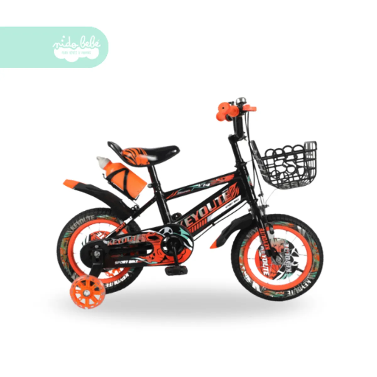 GENERICO - Bicicleta infaltil aro 12 para niño evolute color naranja
