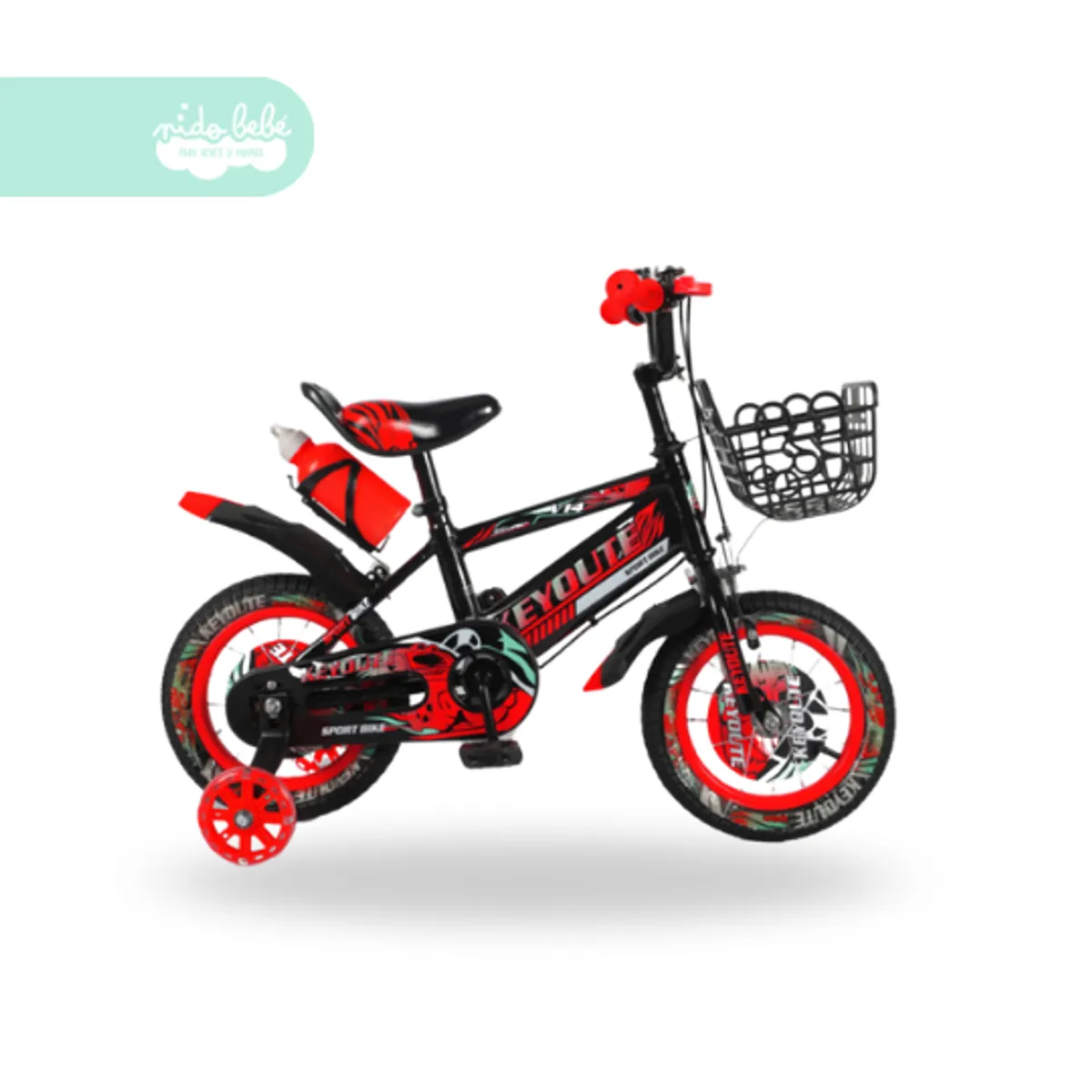 GENERICO - Bicicleta infaltil aro 12 para niño evolute color rojo