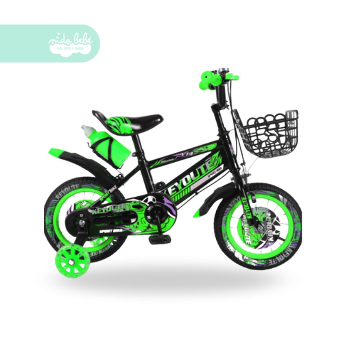 BABY - Bicicleta infaltil aro 12 para niño evolute color verde
