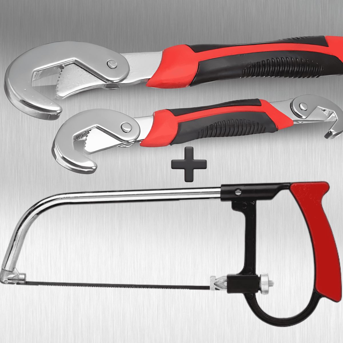 ROSH - Combo Esencial: Sierra 8 en 1 + 2 Llaves Francesas