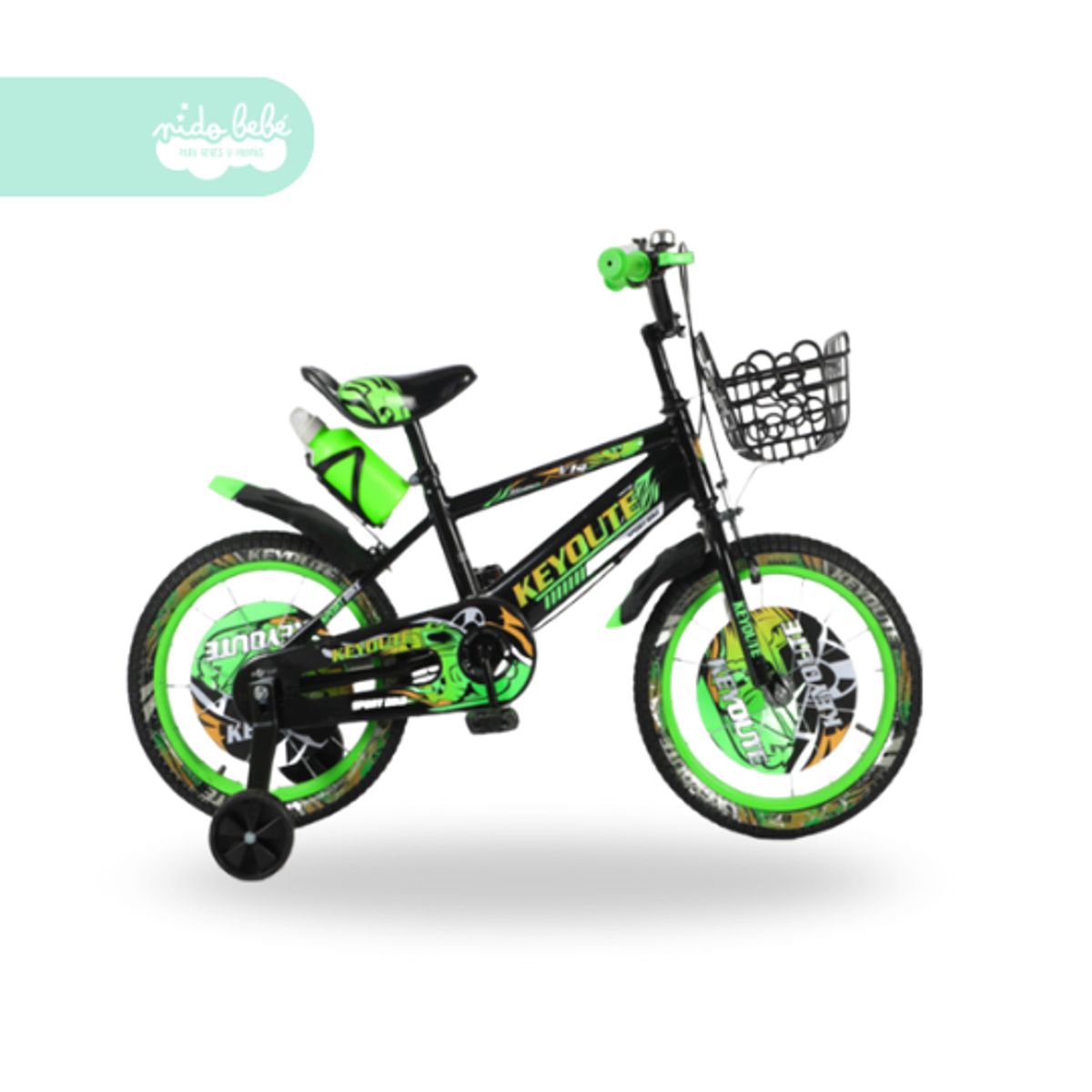 GENERICO - Bicicleta infaltil aro 16 para niño evolute color verde