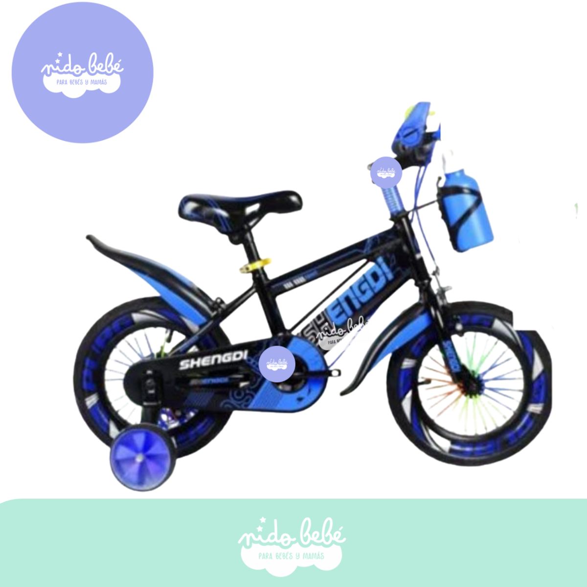GENERICO - Bicicleta infantill aro 16 para niño evolute color azul