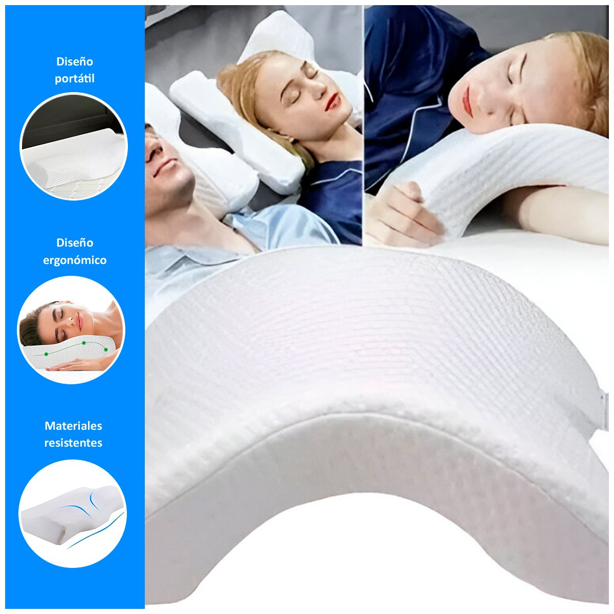 GENERICO - Almohada de Espuma viscoelástica Ortopédica para Dormir en Parejas