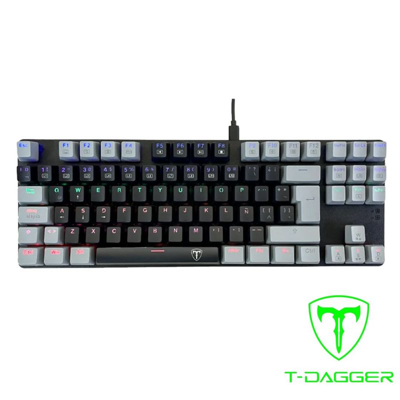 T-DAGGER - Teclado T-Dagger BORA Rainbow Spanish T-TGK313-RD-SP BLACKGREY RED