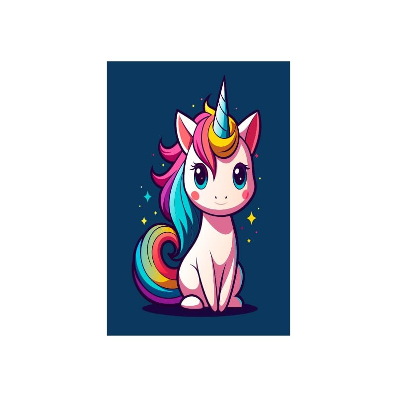 MAKA - DIAMOND PAINTING UNICORN TOON 20X30CM MAKA