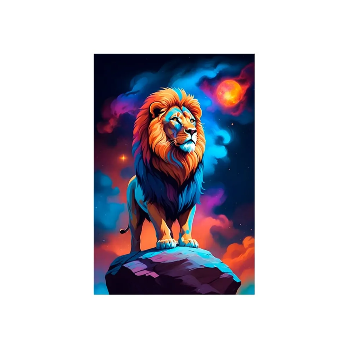MAKA - DIAMOND PAINTING WILD LION 20X30CM MAKA