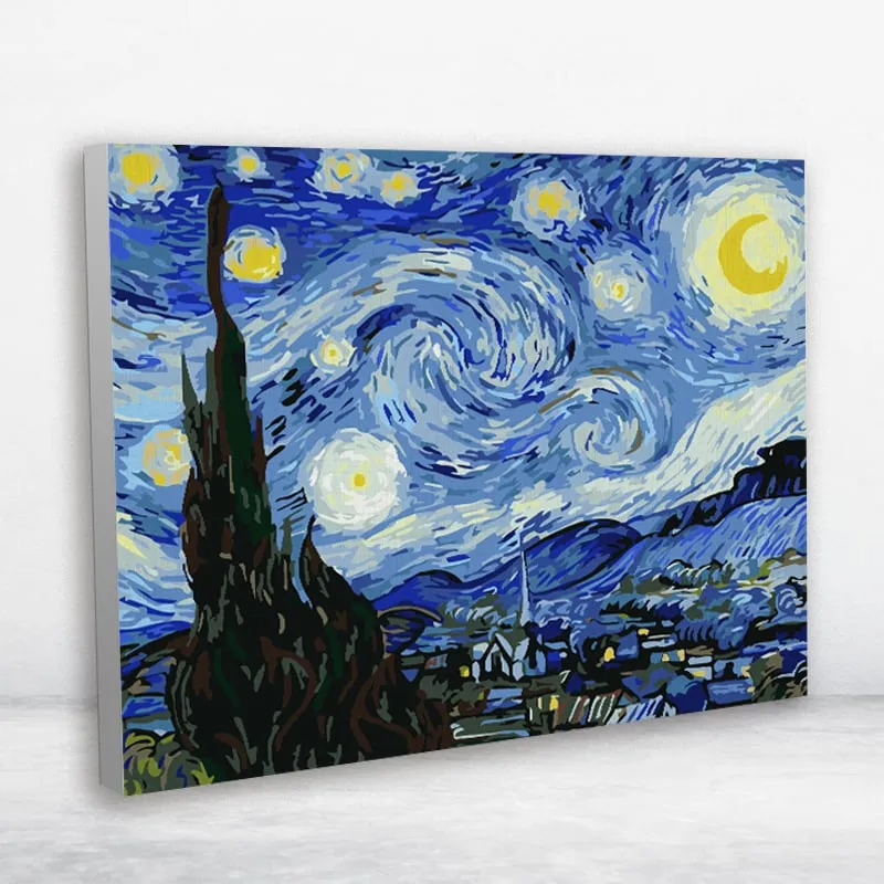 MAKA - PINTURA CON NUMEROS LA NOCHE ESTRELLADA 40x50 CM MAKA