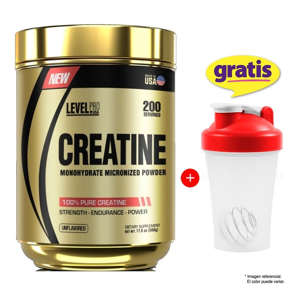 LEVEL PRO - CREATINE CREATINA MONOHIDRATADA 500 GR LEVEL PRO