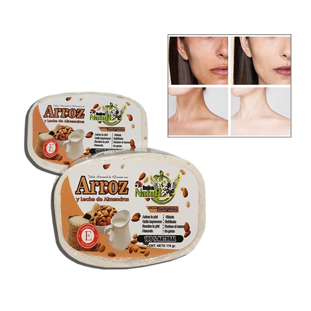 GENERICO - Jabón natural aclarador  con vitamina E 50 gr