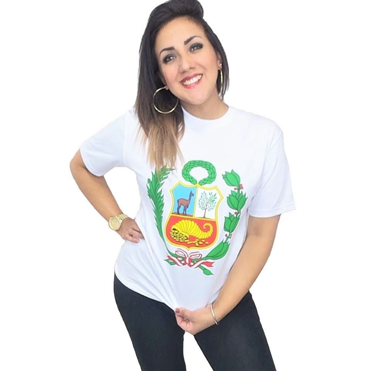 GENERICO - Polo mujer Escudo Nacional - Nathalie Love It - Blanco