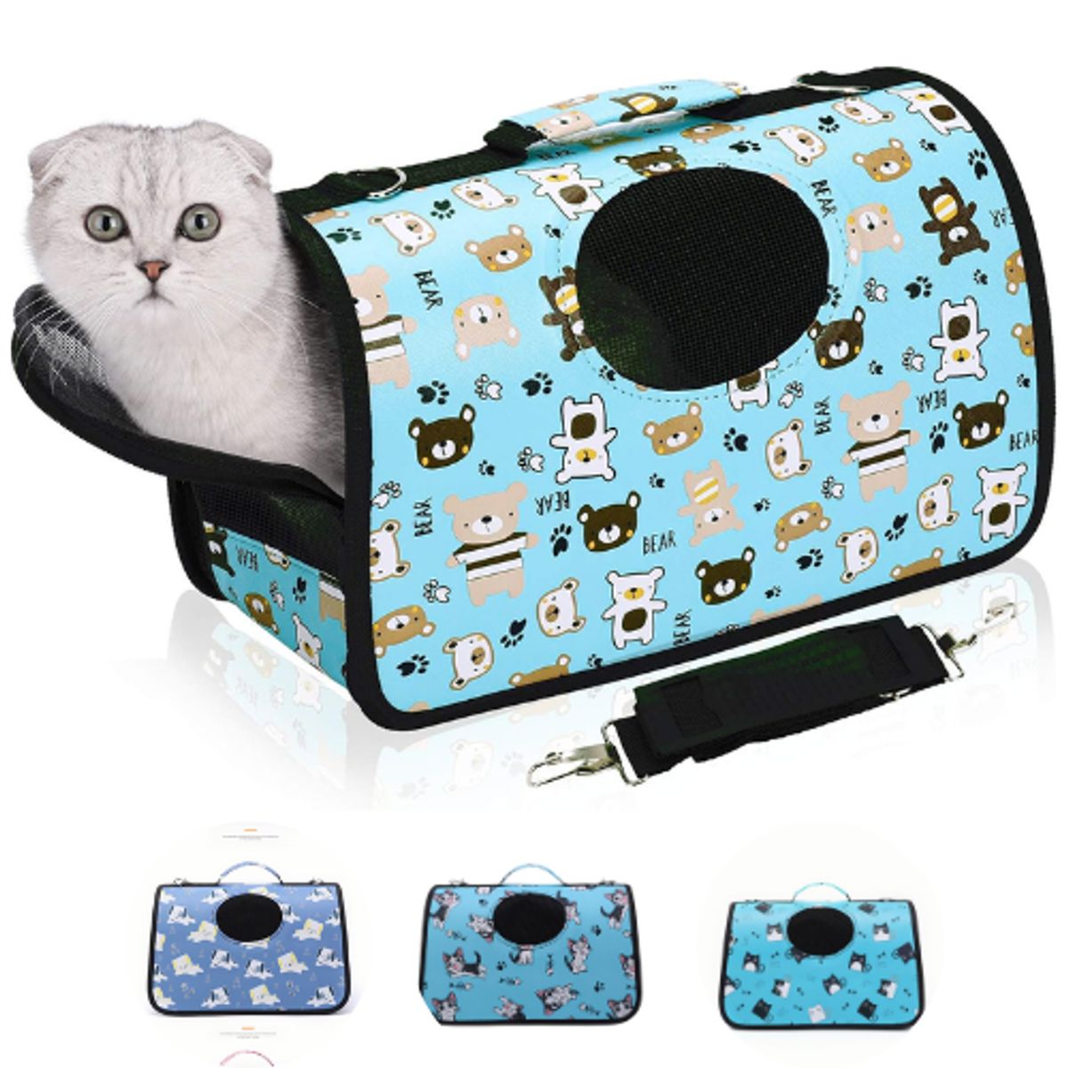 INSPIRA MARKET - Bolso Transportador para Mascotas Celeste