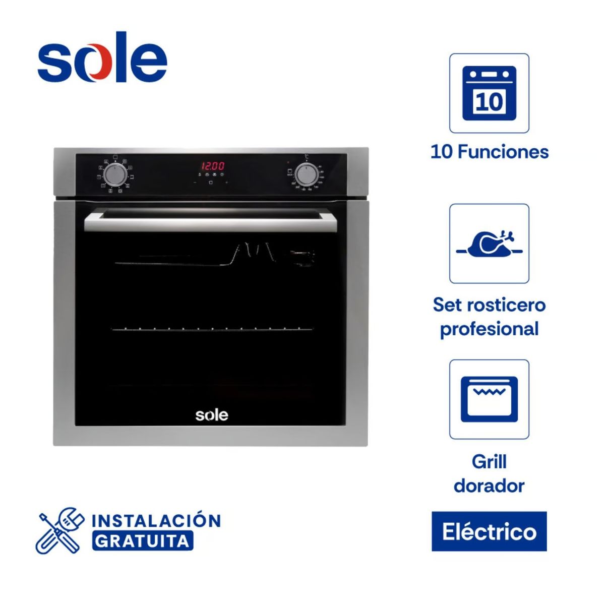 SOLE - Horno Empotrable Sole Premium 73L SOLHO012