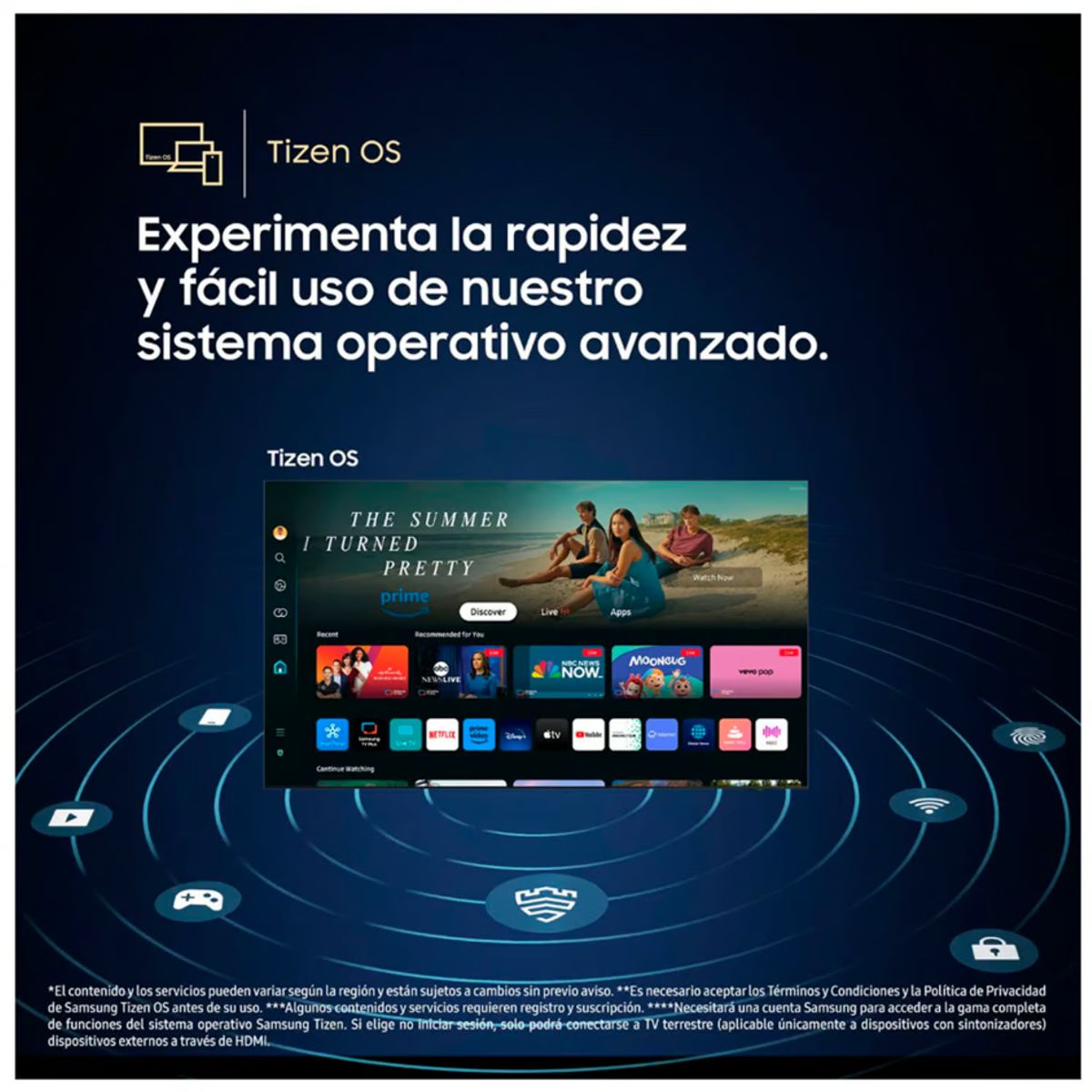 SAMSUNG - Televisor Samsung 65 Pulg. Crystal Smart TV Tizen UHD 4K UN65DU7000GXPE