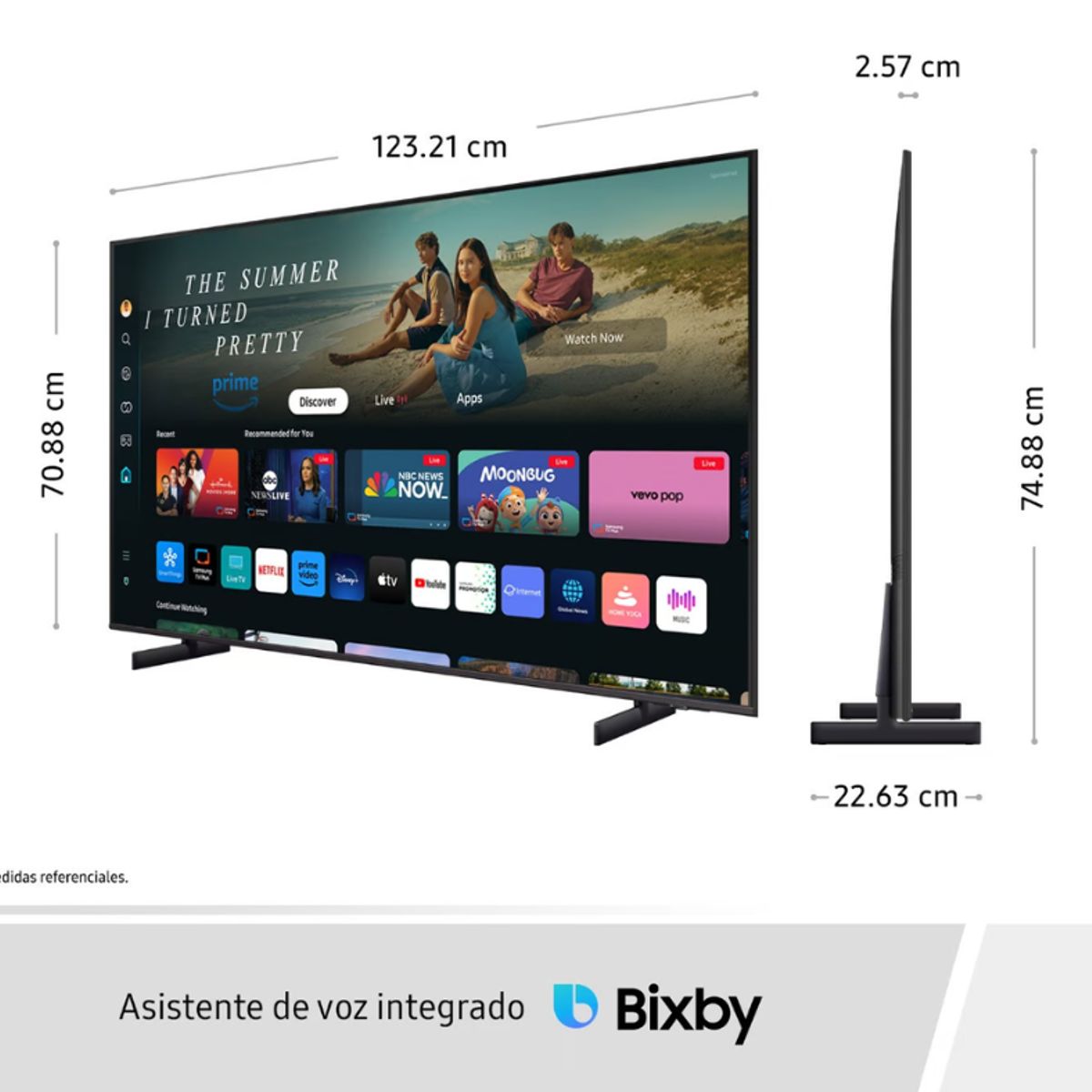 SAMSUNG - Televisor 55 SAMSUNG Crystal UHD UN55DU8000GXPE 4K Tizen OS Smart TV