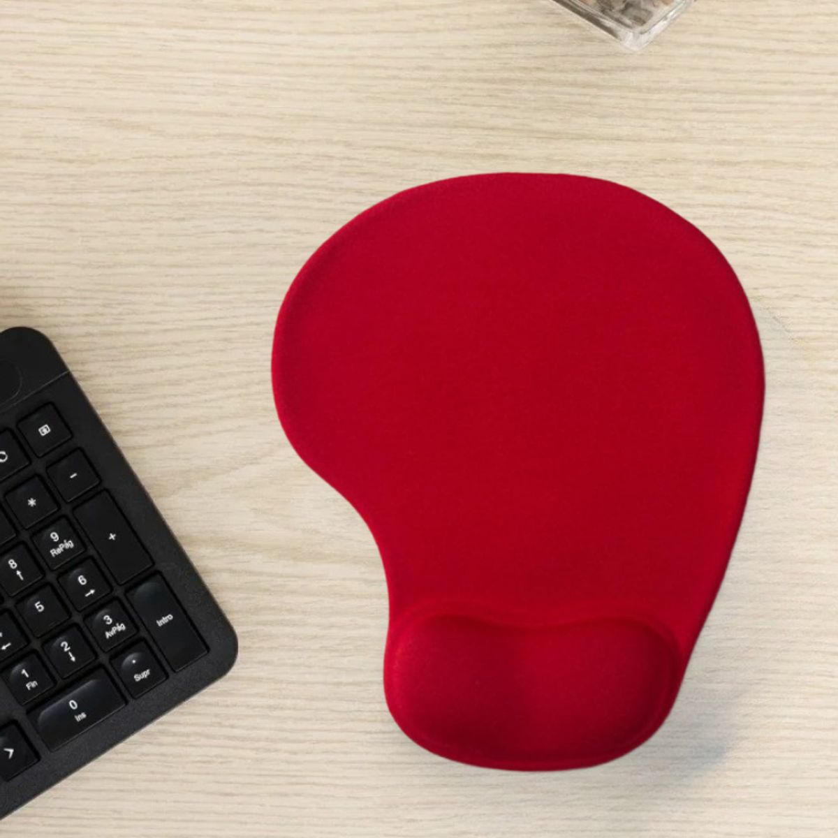 GENERICO - MOUSE PAD GEL PREMIUM BASE ANTIDESLIZANTE ERGONÓMICA ROJO