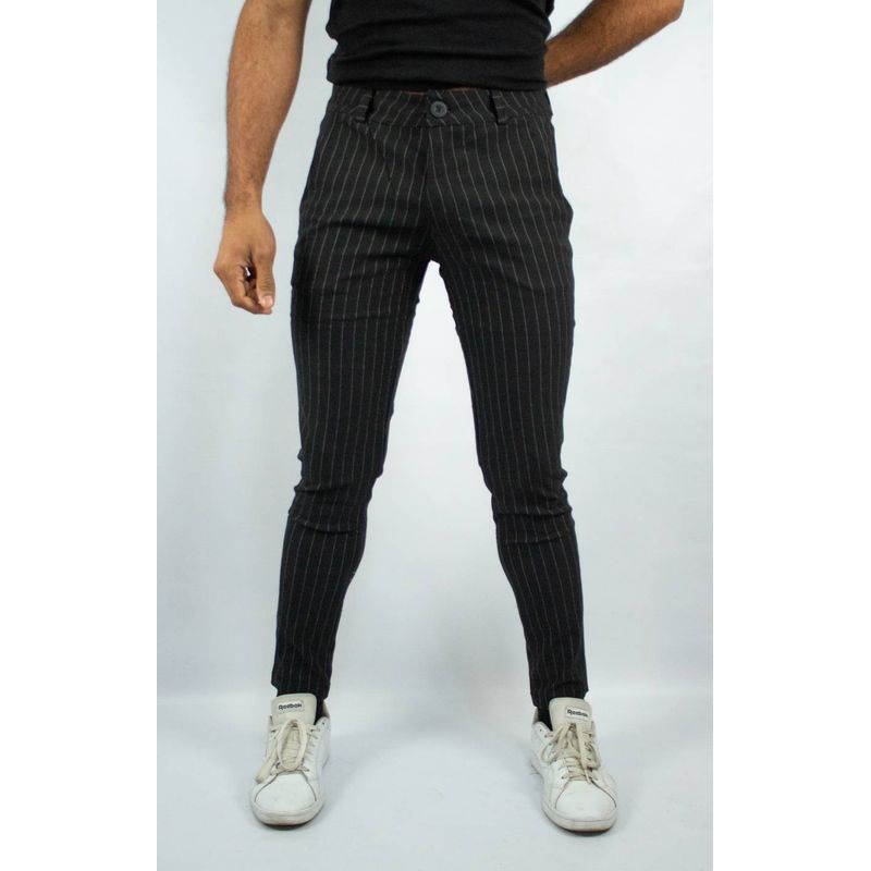 DM DEXMEN - Pantalón Dexmen Gales Rayas Negro