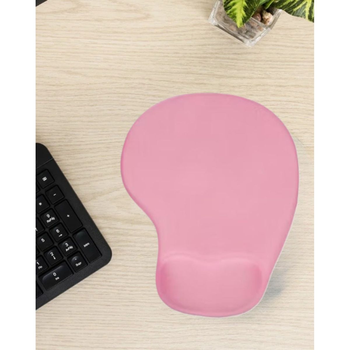 GENERICO - MOUSE PAD GEL PREMIUM BASE ANTIDESLIZANTE ERGONÓMICA ROSADO