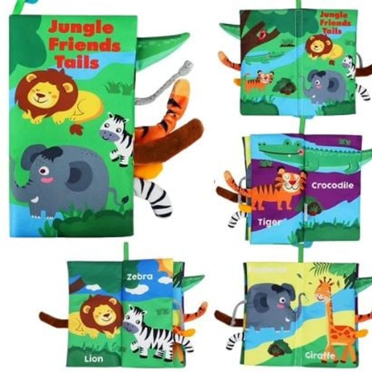 GENERICO - Libro Sensorial Texturas Animales Jungla Estimulación