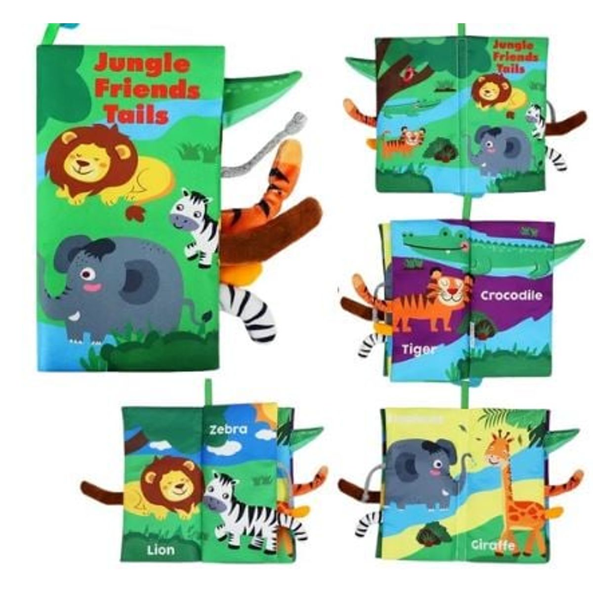 GENERICO - Libro Sensorial Texturas Animales Jungla Estimulación