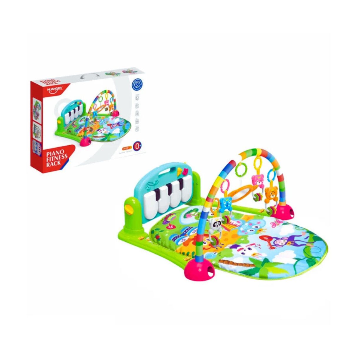 HUANGER - Gimnasio Piano De Juegos Celeste 3en1 Para Bebé Niño