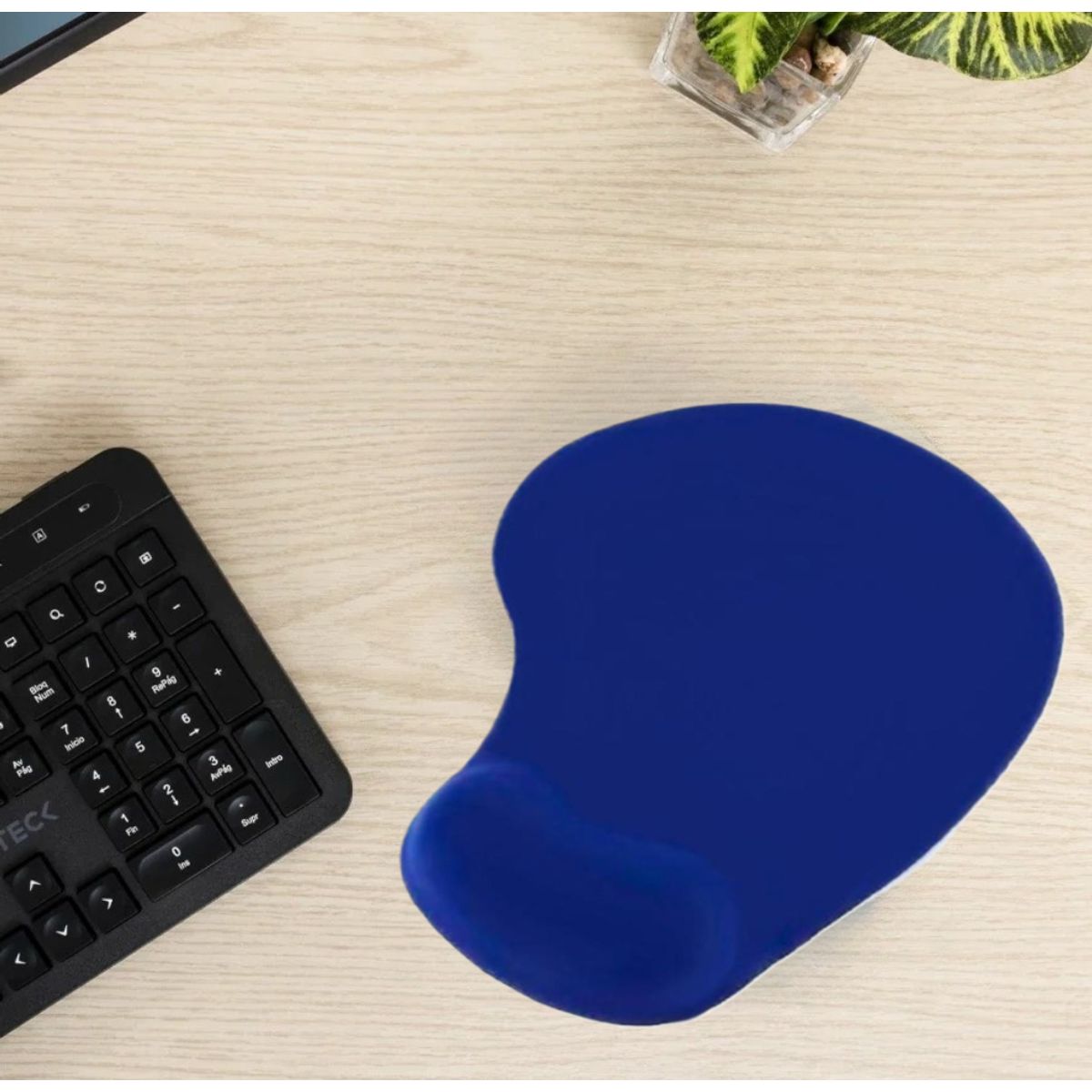 GENERICO - MOUSE PAD GEL PREMIUM BASE ANTIDESLIZANTE ERGONÓMICA AZUL