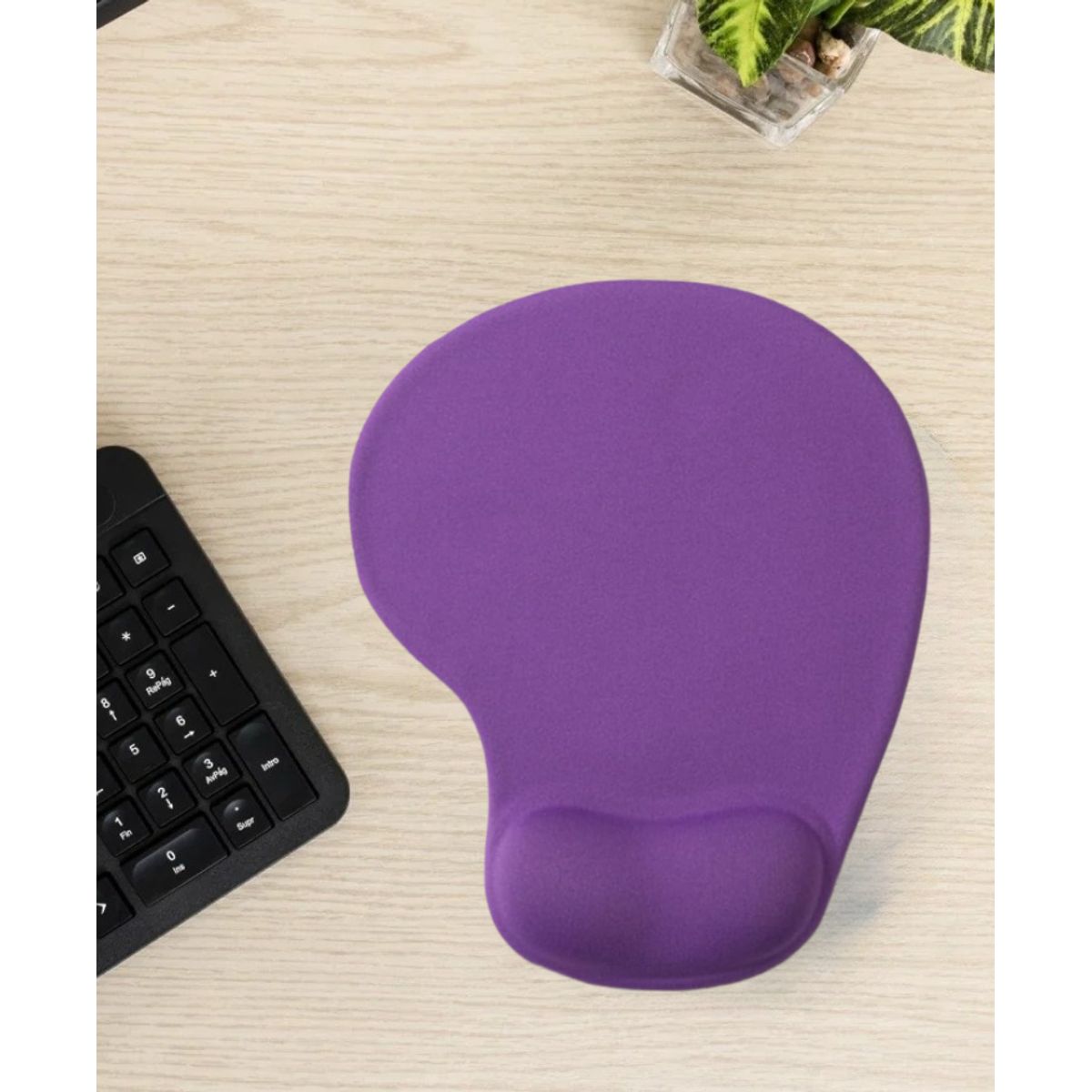 GENERICO - MOUSE PAD GEL PREMIUM BASE ANTIDESLIZANTE ERGONÓMICA LILA