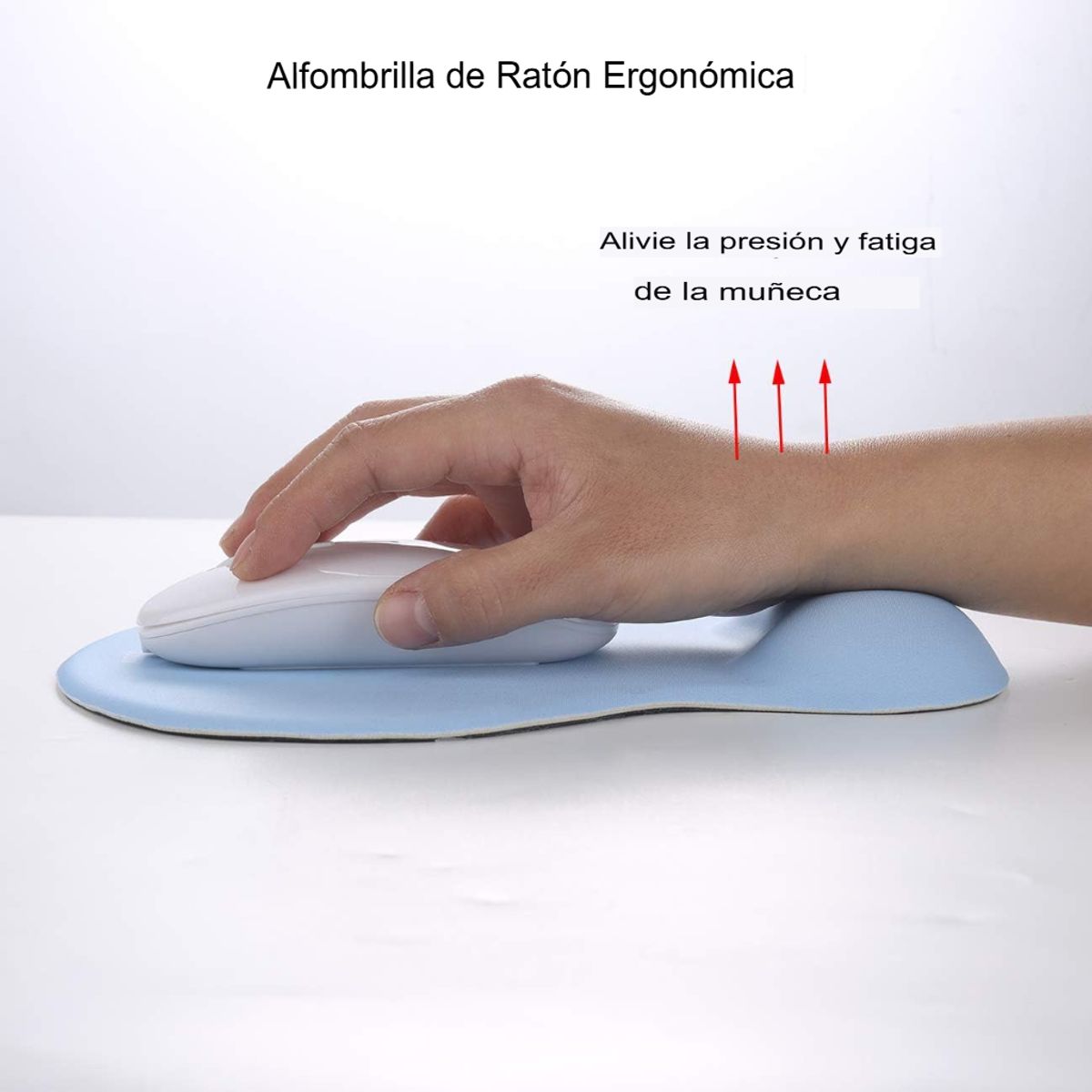 GENERICO - MOUSE PAD GEL PREMIUM BASE ANTIDESLIZANTE ERGONÓMICA LILA
