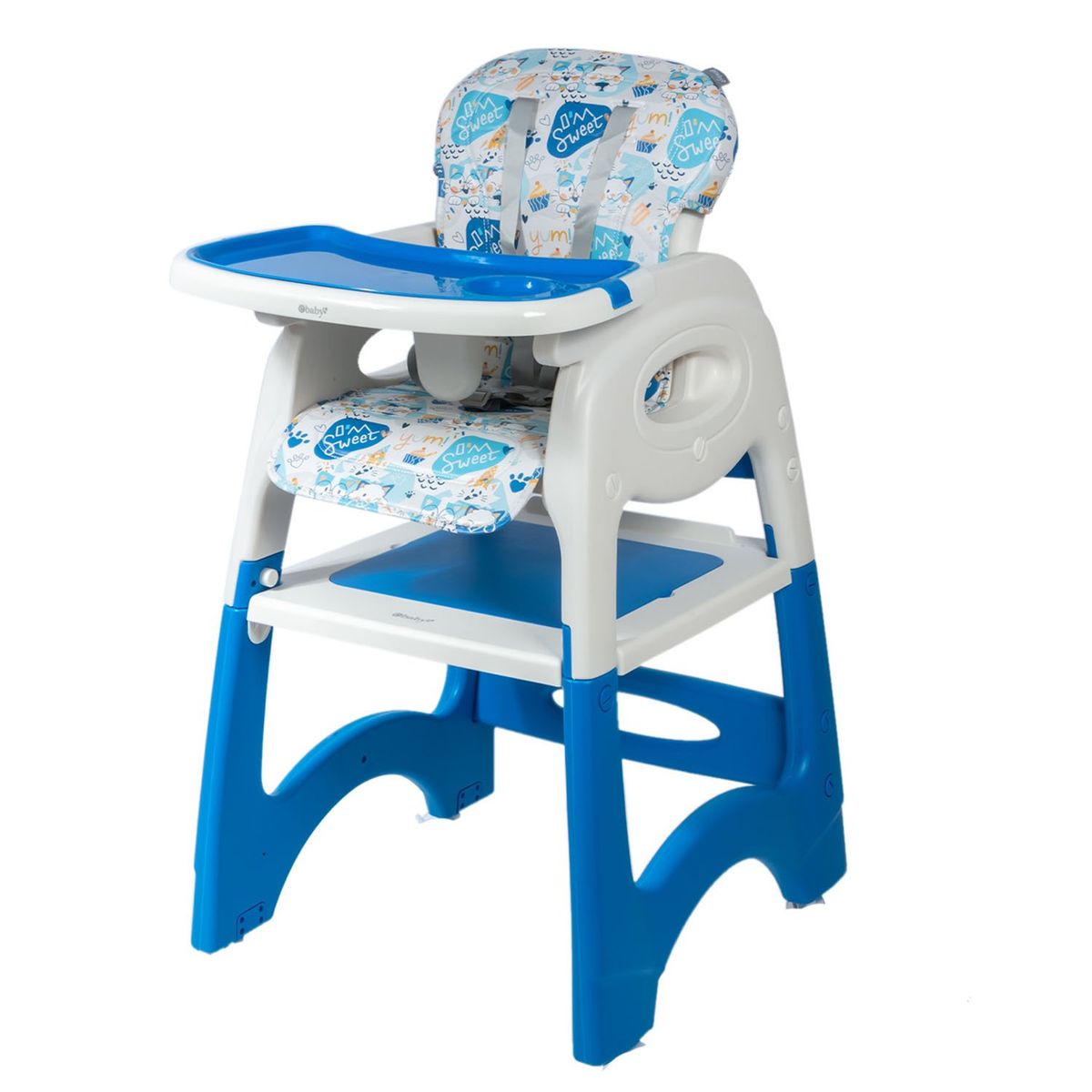 EBABY - Silla de Comer Carpeta para Bebe LARA Azul